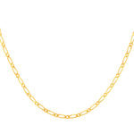 Chaine or jaune 375 maille cheval alternée 45 cm - vue 1