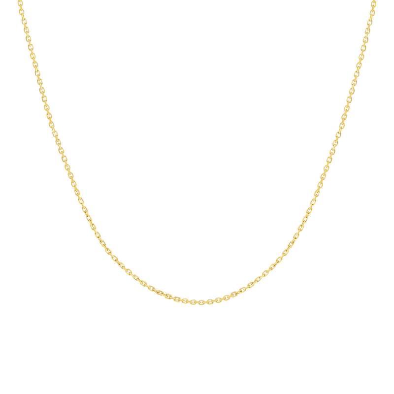 Chaîne or 375 jaune maille forçat 45 cm - vue 1