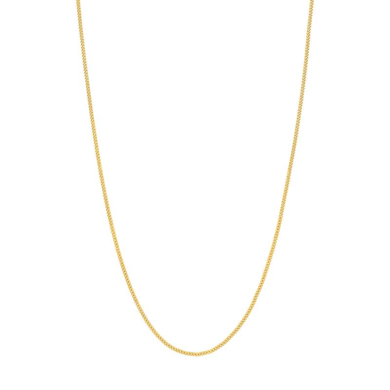 Chaine or jaune 375 maille gourmette 45 cm - vue 1
