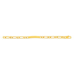 Bracelet identité plaqué or personnalisable maille cheval alternée 20 cm - vue 1