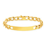 Bracelet identité plaqué or maille cheval 21 cm - vue 2