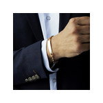 Bracelet identité plaqué or maille cheval 21 cm - vue porté 1