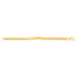 Bracelet identité plaqué or maille gourmette personnalisable 21 cm - vue 1
