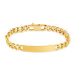 Bracelet identité plaqué or maille gourmette personnalisable 21 cm - vue 2