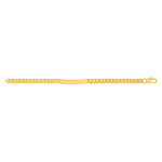 Bracelet identité plaqué or maille gourmette 20 cm - vue 1