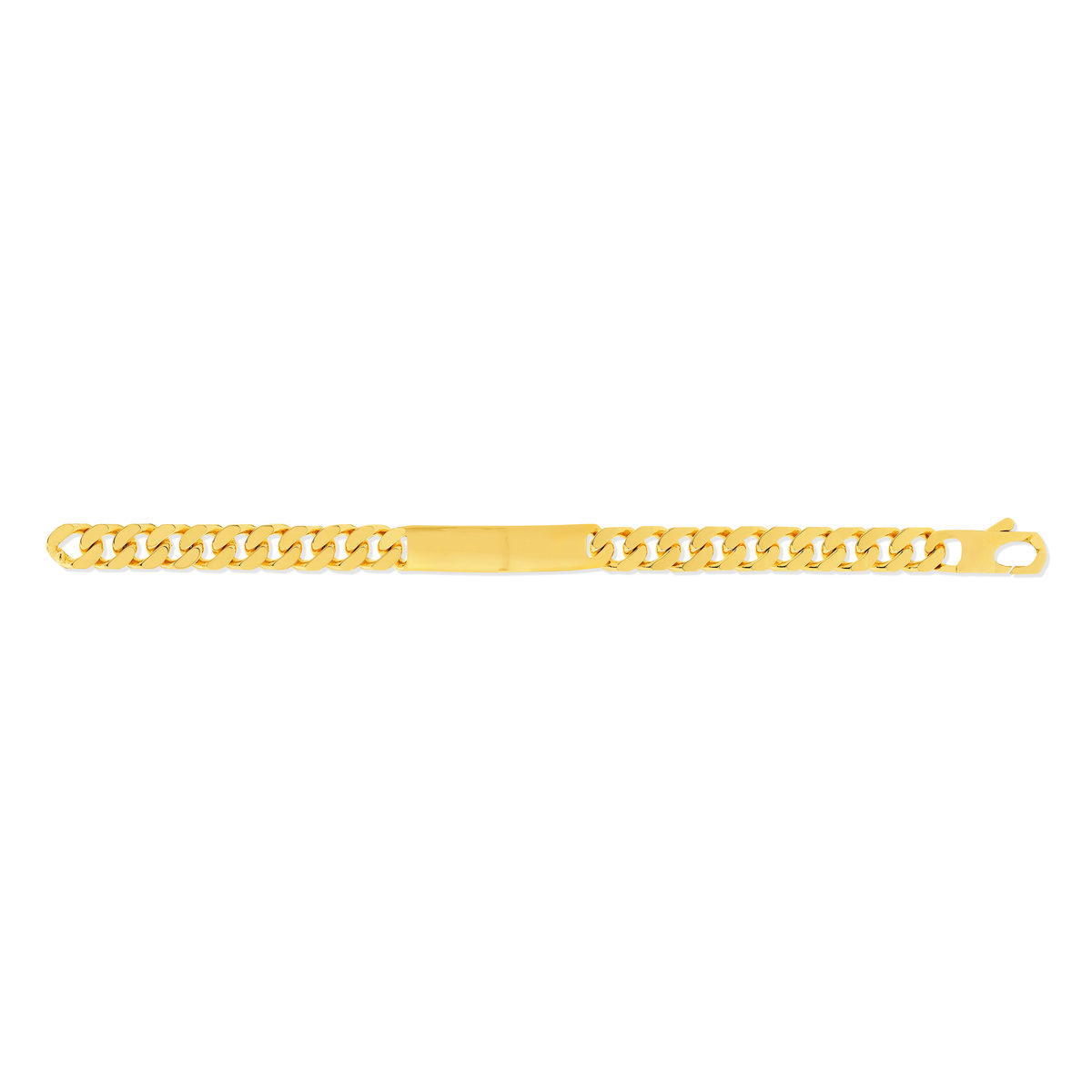 Bracelet identité plaqué or maille gourmette 21 cm