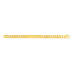 Bracelet identité plaqué or maille gourmette 21 cm - vue 1