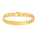 Bracelet identité plaqué or maille gourmette 21 cm - vue 2