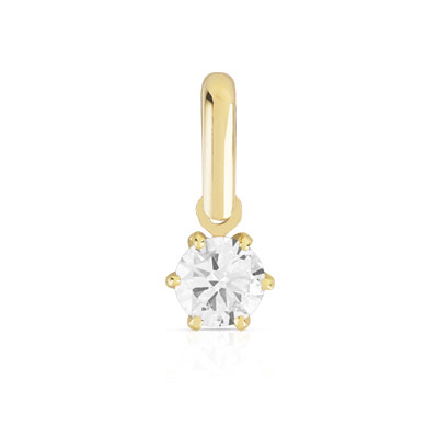 Pendentif or diamant 0.20 carat H/SI - vue 1