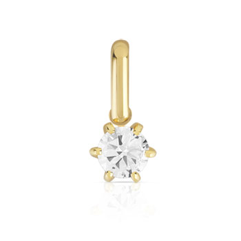 Pendentif or 750 jaune diamant 0.25 carat H/SI