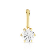 Pendentif or 750 jaune diamant 0.30 carat H/SI