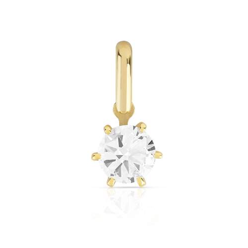 Hanger goud 750 gele diamant 0,40 karaat h/si
