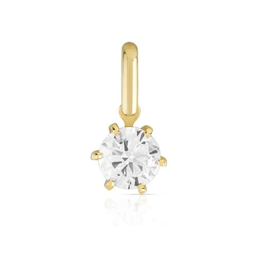 Hanger goud 750 gele diamant 0,50 karaat H/SI
