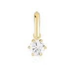 Pendentif or diamant 0.20 carat H/P1 - vue 1