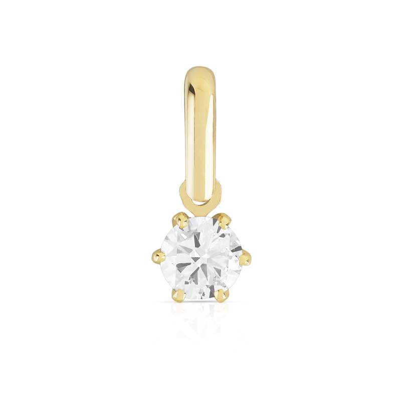 Pendentif or diamant 0.20 carat H/P1 - vue 1