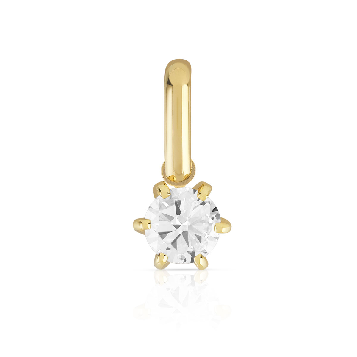 Pendentif or 750 jaune diamant 0.25 carat H/P1