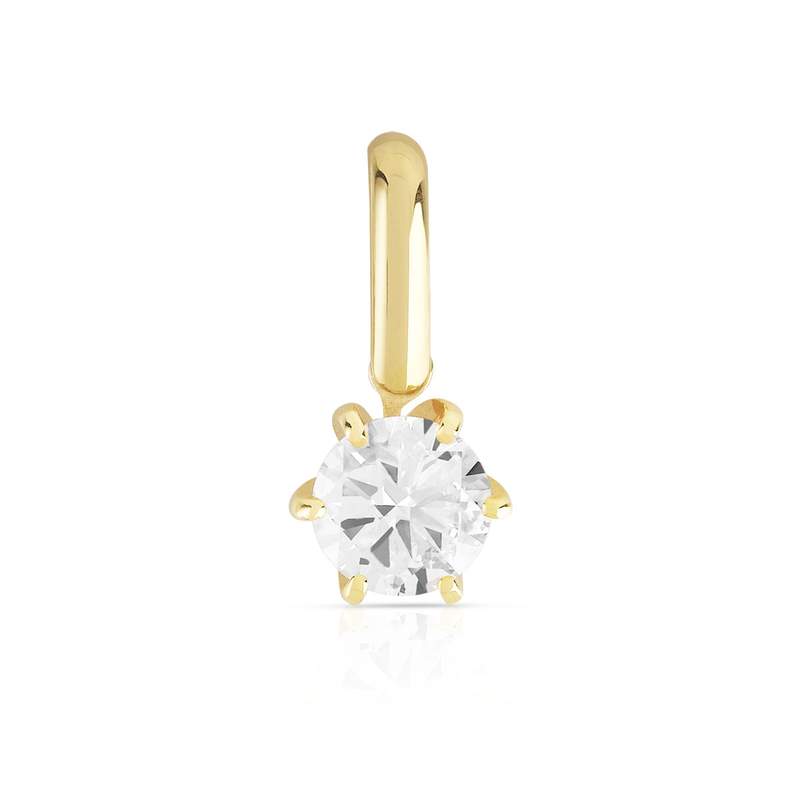 Pendentif or diamant 0.30 carat H/P1 - vue 1
