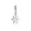 Pendentif or 750 blanc diamant 0.40 carat H/P1 - vue V1