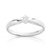 Bague solitaire or blanc 750 diamant 15/100e de carat - vue V1