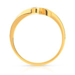 Bague solitaire or 750 jaune diamant 20/100e de ct - vue 2