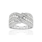 Bague argent 925 zirconias - vue 1