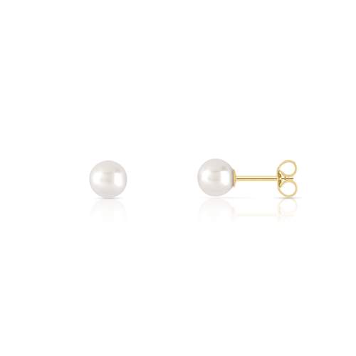 Boucles d'oreilles or 375 perles de culture de chine