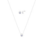 Parure argent 925 zirconias - vue 1