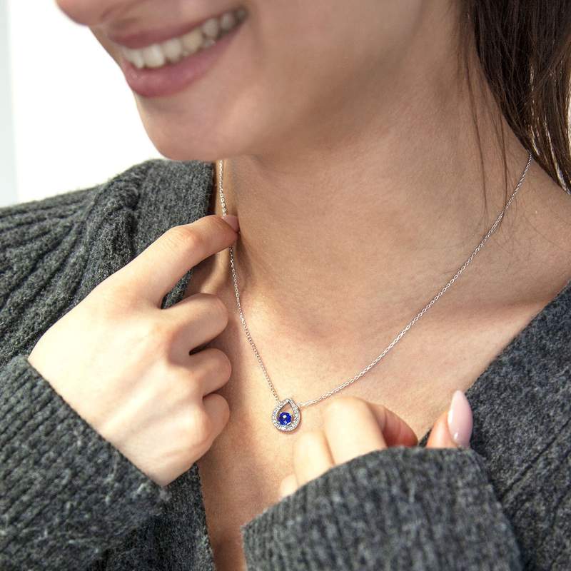 Parure argent 925 zirconias - vue porté 1