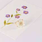 Bague or rose 375 fleur nacre et diamant - vue D3