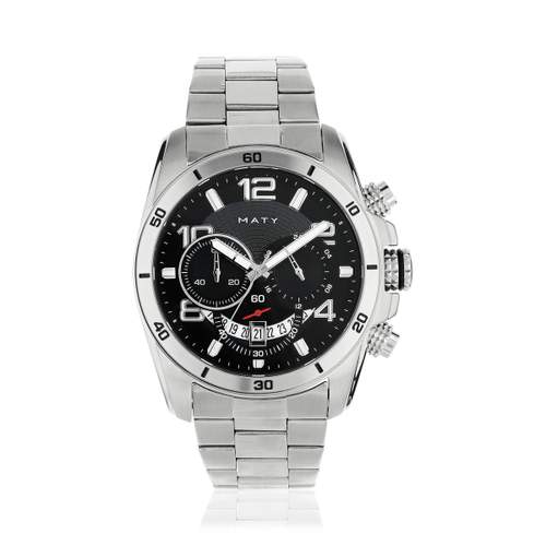 Stalen chronograaf herenhorloge