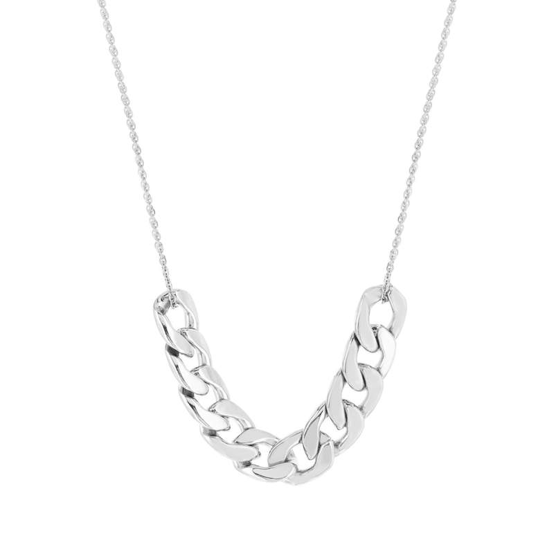 Collier acier maille gourmette XXL 45 cm - vue 1