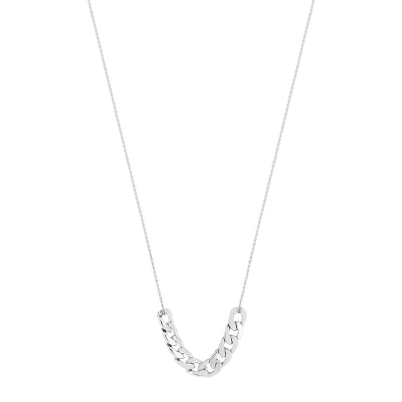Collier acier maille gourmette XXL 45 cm - vue 2