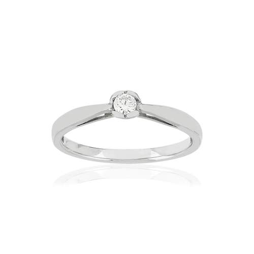 Bague argent diamant