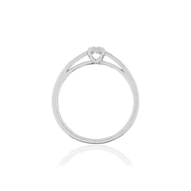 Bague argent diamant - vue 2