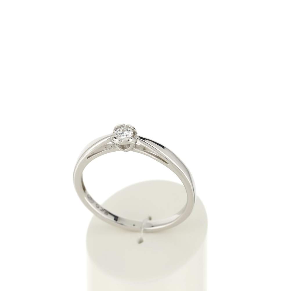 Bague argent diamant - vue 2