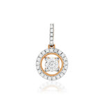 Pendentif or 375 diamant - vue 1