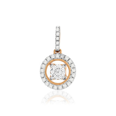 Pendentif or 375 diamant