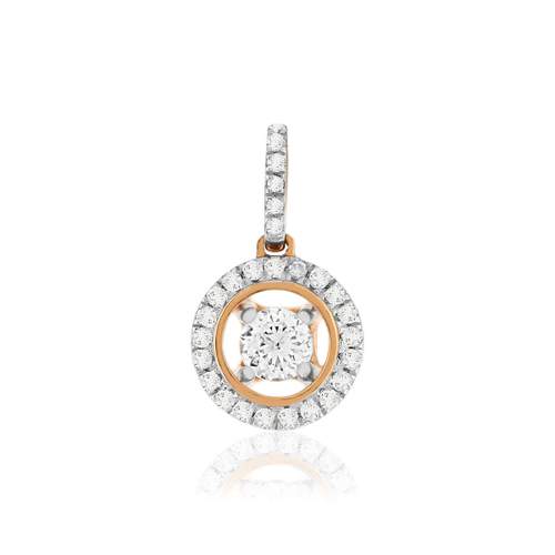 Pendentif or 375 diamant