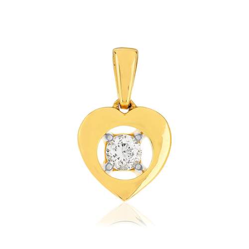 Pendentif or jaune 375 diamant