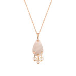 Collier or rose 375 nacre et perle - vue 1
