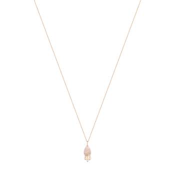 375 rose gold mother-of-pearl and pearl necklace