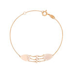 Bracelet or 375 rose nacre et perles roses 18 cm - vue 1
