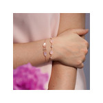Bracelet or 375 rose nacre et perles roses 18 cm - vue porté 2