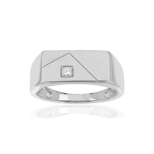 Chevalière argent 925 rectangulaire
