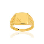 Chevalière plaqué or - vue 1