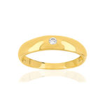 Bague plaqué or zirconia - vue 1