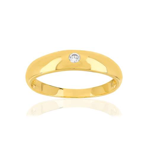 Bague plaqué or zirconia