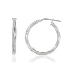 Créoles argent 925 torsadées 25 mm - vue 1