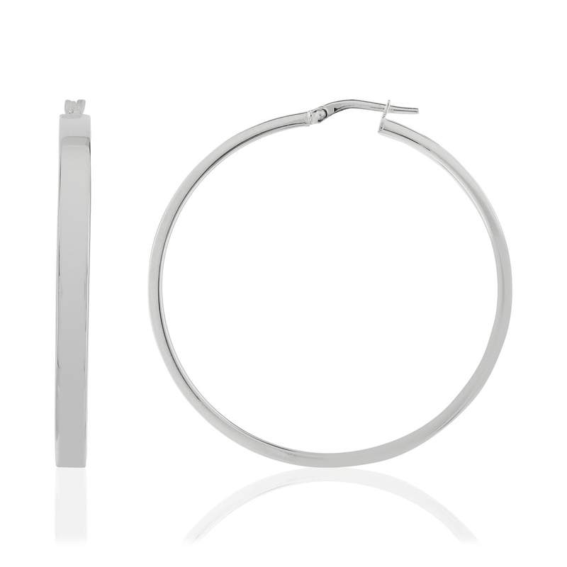 Créoles argent 925 44 mm - vue 1