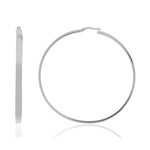 925 sterling silver hoop earrings, 64 mm - view 1